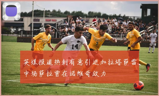 英媒报道热刺有意引进加拉塔萨雷中场萨拉曾在诺维奇效力